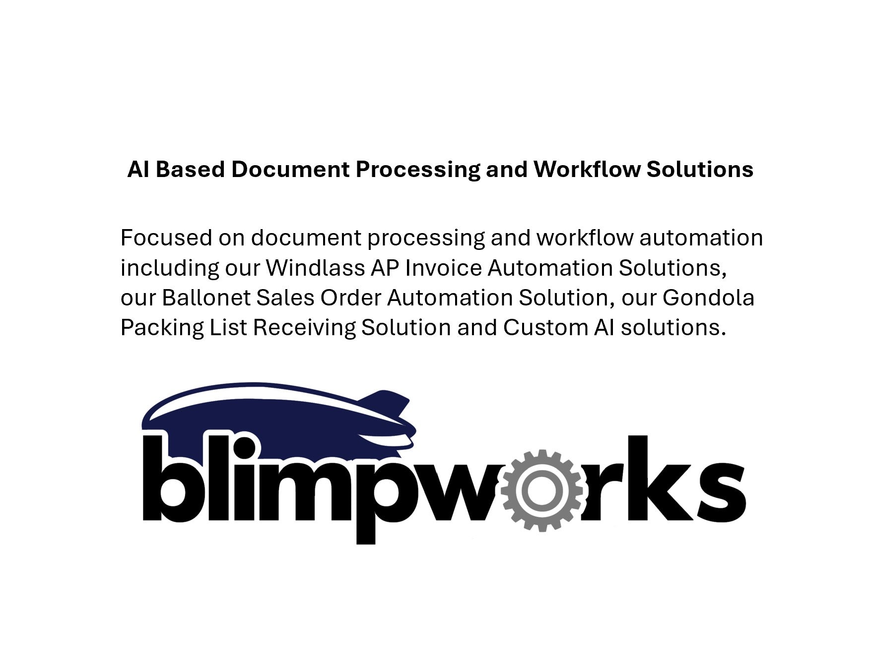 AI Based Document Processing and Workflow Solutions