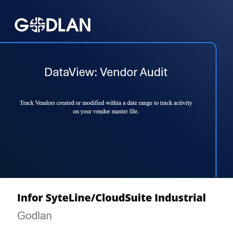 DataView: Vendor Audit