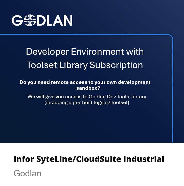 Developer Environment with Toolset Library Subscription