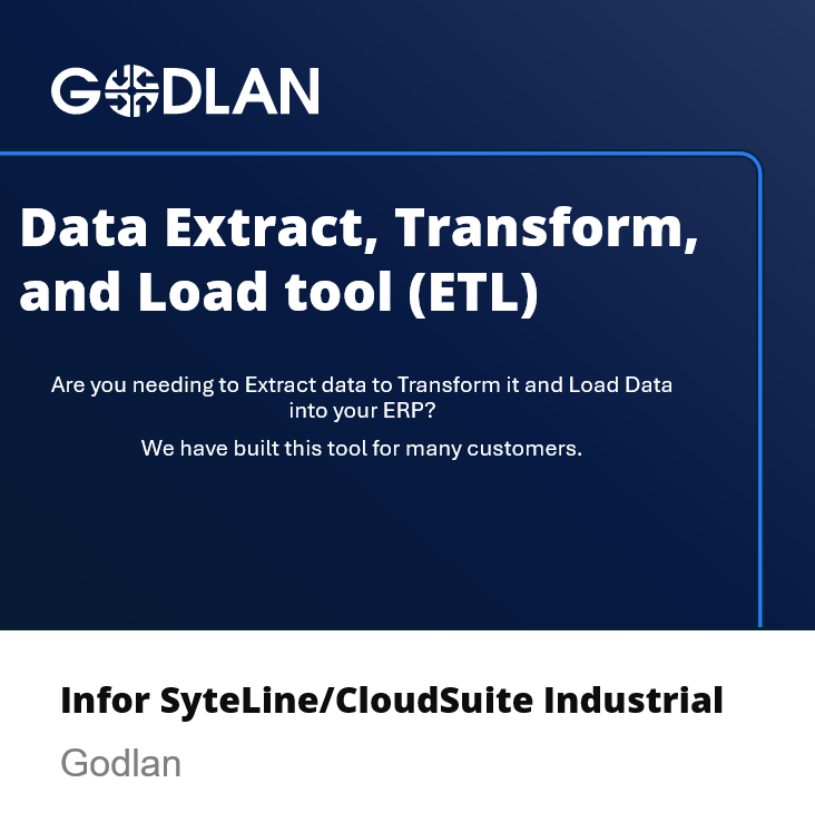Godlan Data Extract, Transform, and Load Tool (ETL)