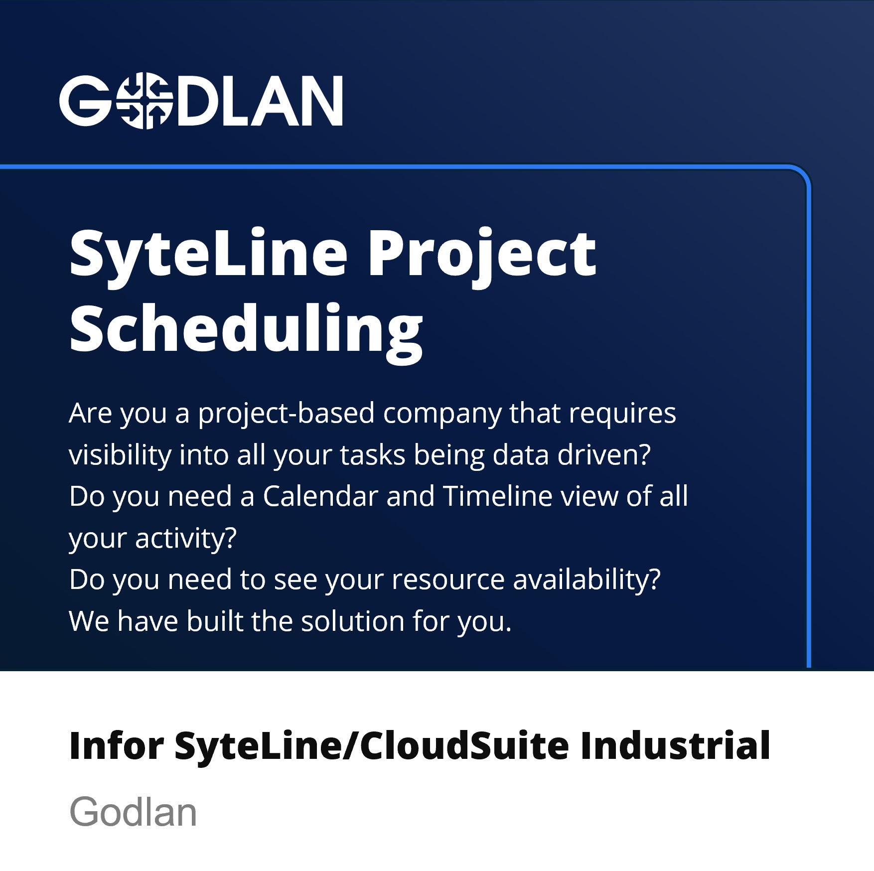 SyteLine Project Scheduling