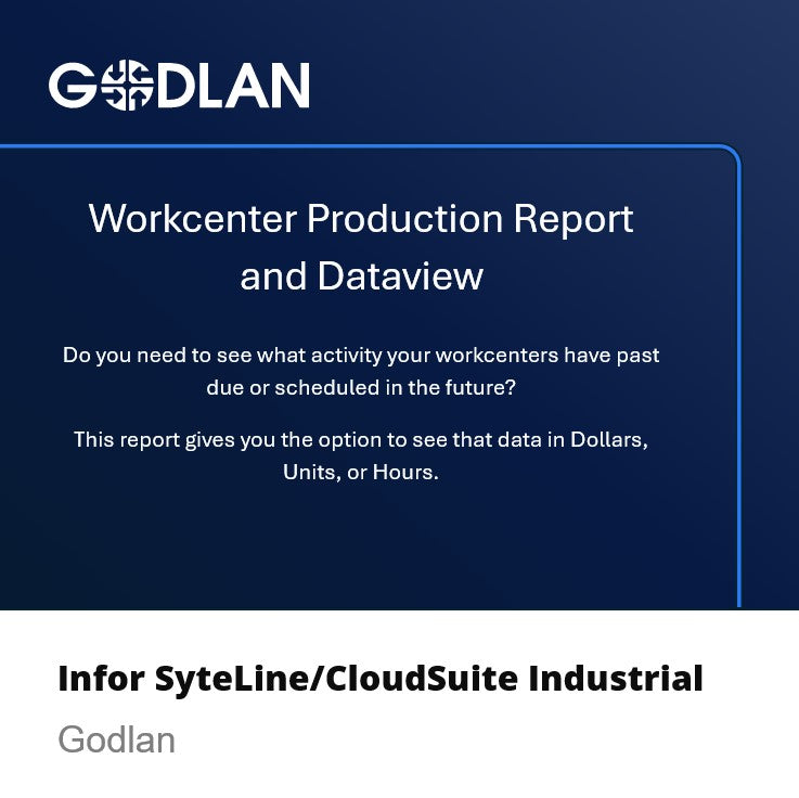 Workcenter Production Report with Dataview